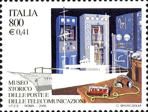 Francobollo Apparati Radio Usati da Marconi -  2000