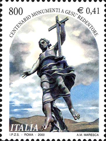 Francobollo Statua di Gesù Cristo Redentore -  2000