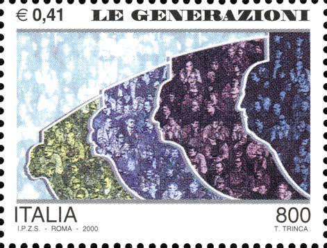 Francobollo Persone e Profili di Uomini -  2000