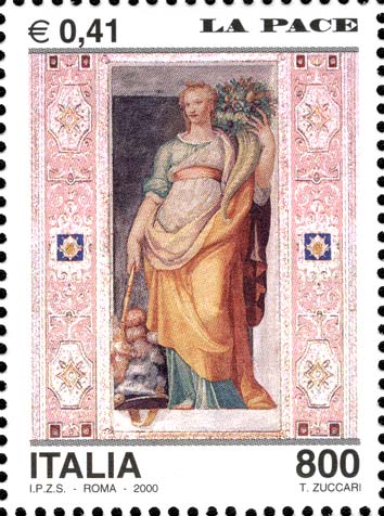 Francobollo Figura di Donna Simboleggiante la Pace -  2000