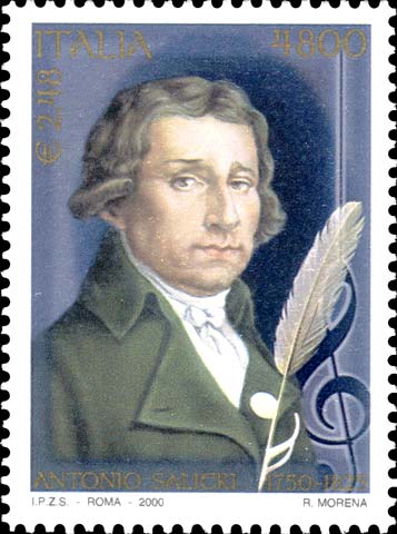 Francobollo Ritratto di Antonio Salieri -  2000