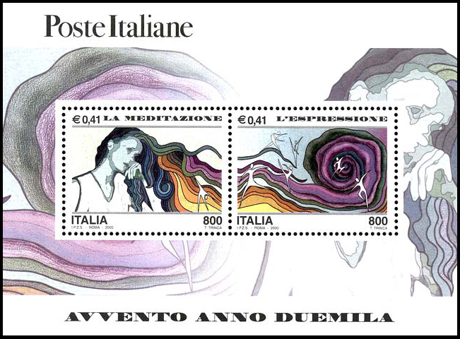 Francobollo La Meditazione e l'Espressione -  2000