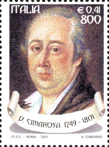 Francobollo Ritratto di Domenico Cimarosa -  2001