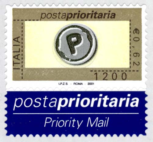 Francobollo Impronta della Lettera P -  2001