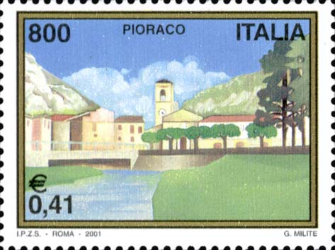 Francobollo Pioraco -  2001