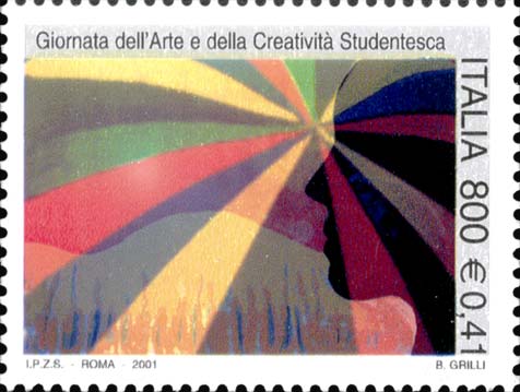 Francobollo Associazione di Colori -  2001