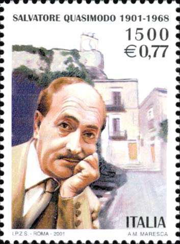 Francobollo Ritratto di Salvatore Quasimodo -  2001