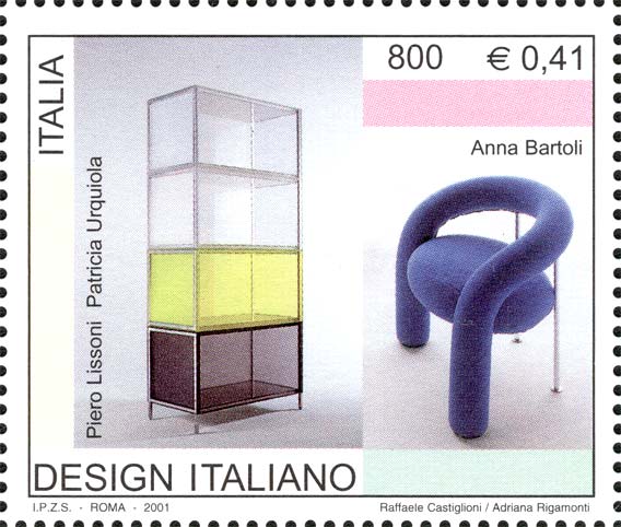 Francobollo Mobile e Sedia -  2001