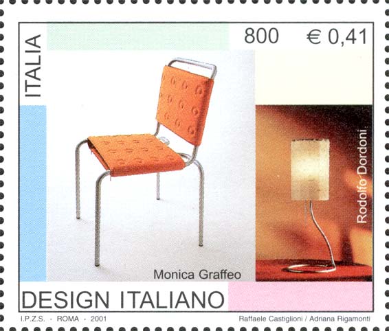 Francobollo Sedia e Lampada -  2001