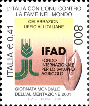 Francobollo LOGO dell'IFAD - Fondo Internazionale per lo Sviluppo Agricolo -  2001