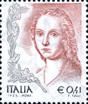 Francobollo Ritratto di Donna di Raffaello Sanzio -  2002
