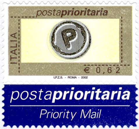 Francobollo Impronta della Lettera P -  2002