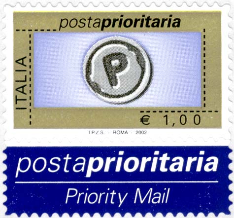 Francobollo Impronta della Lettera P -  2002