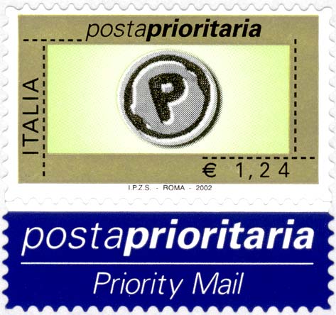 Francobollo Impronta della Lettera P -  2002