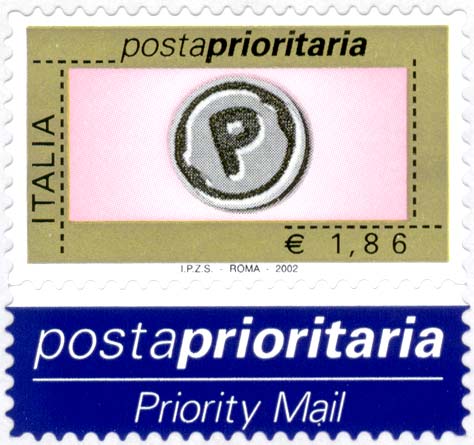Francobollo Impronta della Lettera P -  2002