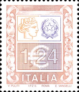 Francobollo Ornamenti e Italia Turrita -  2002