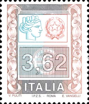 Francobollo Ornamenti e Italia Turrita -  2002