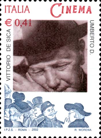 Francobollo Umberto D., Film con Vittorio De Sica -  2002