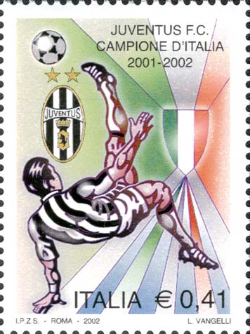 Francobollo Giocatore della Juventus -  2002