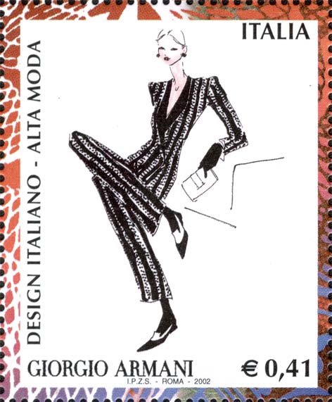 Francobollo Giorgio Armani -  2002