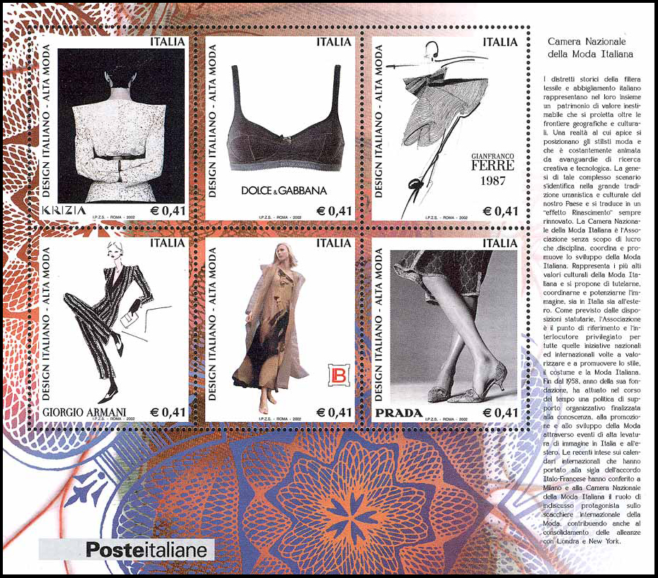 Francobollo Creazioni della Moda Italiana -  2002