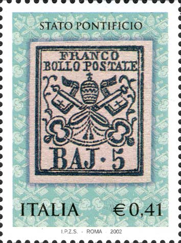 Francobollo 5 Bajocchi dello Stato Pontificio -  2002