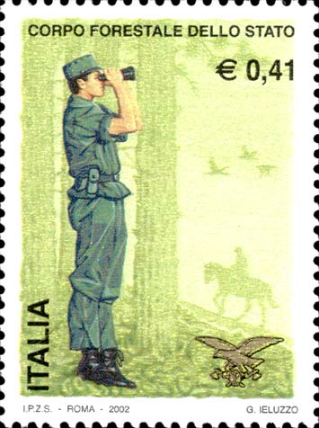 Francobollo Guardia Forestale -  2002