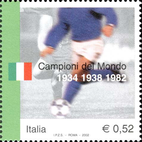 Francobollo Giocatore dell'Italia -  2002