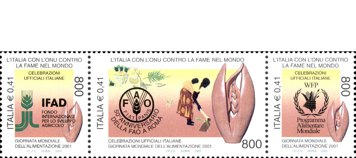 Francobollo Loghi di FAO, IFAD e PAM -  2001
