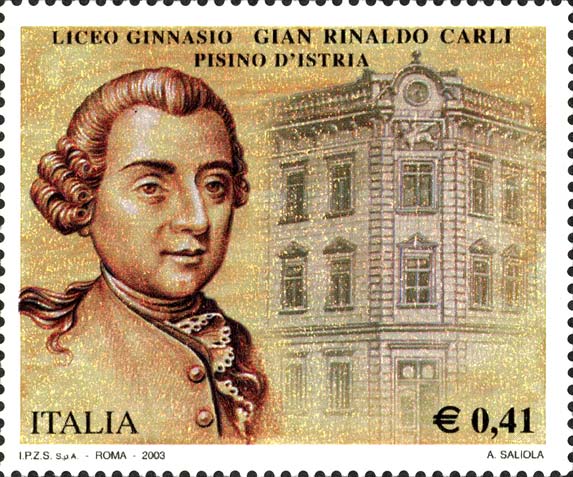 Francobollo Ritratto di Carli e Liceo Omonimo -  2003