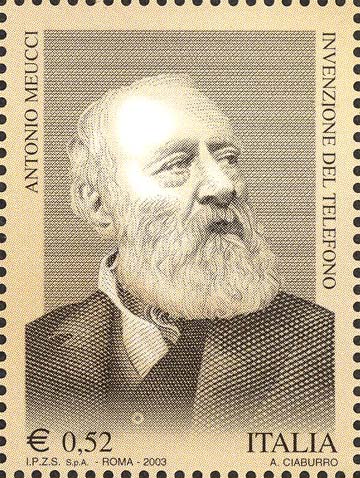 Francobollo Ritratto di Antonio Meucci -  2003