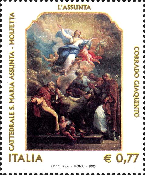 Francobollo L'assunta, Dipinto di Corrado Giaquinto -  2003