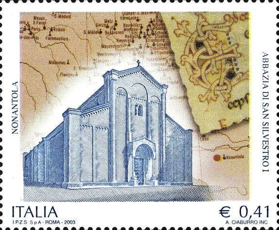 Francobollo Abbazia di Nonantola -  2003