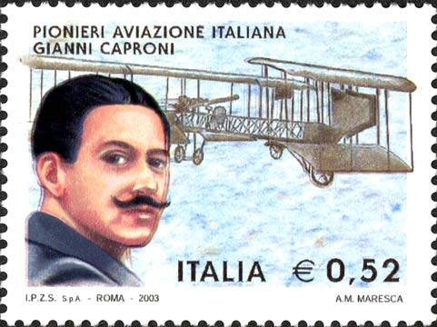 Francobollo Gianni Caproni -  2003