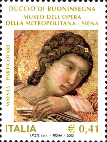 Francobollo Maestà, Opera di Duccio di Buoninsegna -  2003
