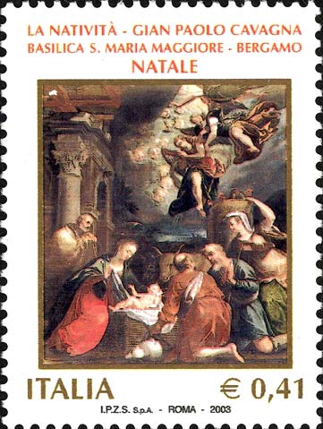 Francobollo Natività, Opera di Gian Paolo Cavagna -  2003