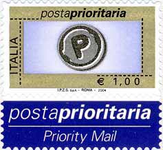Francobollo Impronta della Lettera P -  2004