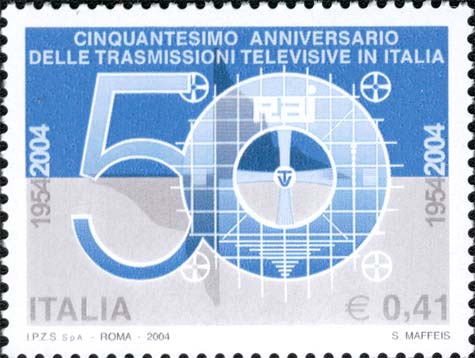 Francobollo Numero 50 su Logo della Rai -  2004