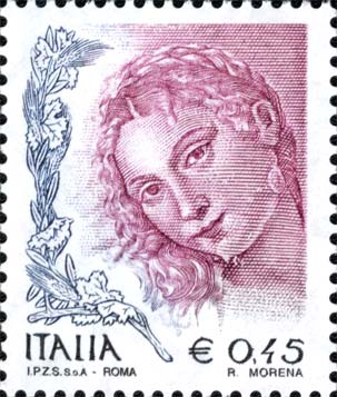 Francobollo Ritratto di Donna di Tiziano Vecellio -  2004