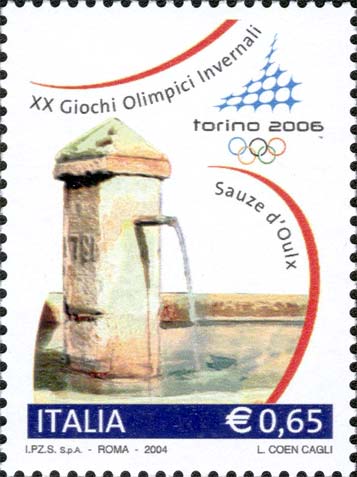 Francobollo Sauze d’Oulx, Fontana di Pietra -  2004