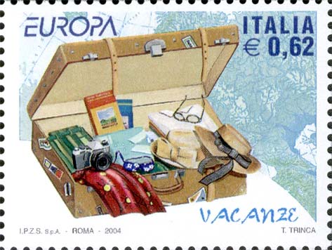Francobollo Valigia Aperta -  2004