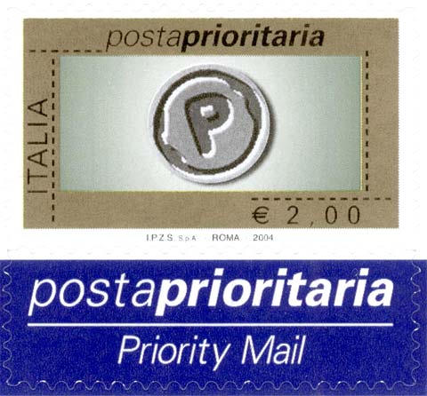 Francobollo Impronta della Lettera P -  2004
