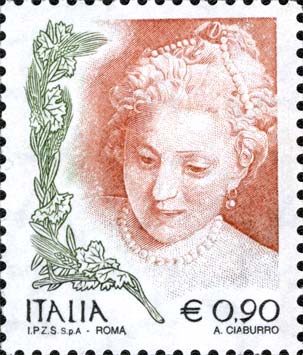Francobollo Dipinto "Venere e Marte Legati da Amore" del Veronese -  2004