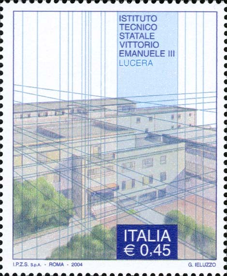 Francobollo Disegno dell'Istituto Tecnico -  2004