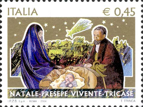 Francobollo Presepe Vivente di Tricase -  2004