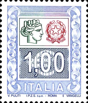 Francobollo Ornamenti e Italia Turrita -  2005