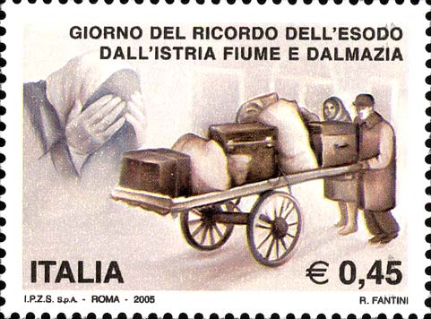 Francobollo Esodo di una Famiglia Italiana -  2005