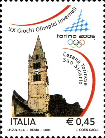 Francobollo Cesana Torinese Frazione San Sicario -  2005