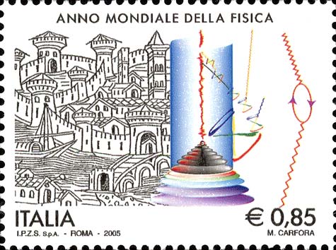 Francobollo Schemi Tecnici e Xilografia Rappresentante Pavia -  2005