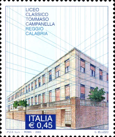 Francobollo Prospettiva del Liceo Tommaso Campanella -  2005